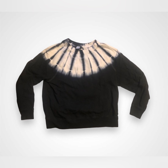 Old Navy Tops - Black And White Hippie Festival Tie Dye Crewneck Sweatshirt Old Navy Small